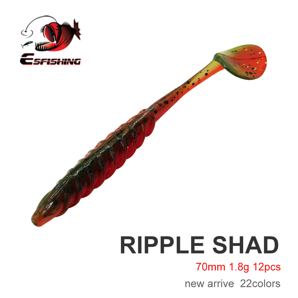 Fishing Equipment Ebay - ESFISHING Soft Fishing Lure 70MM Ripple