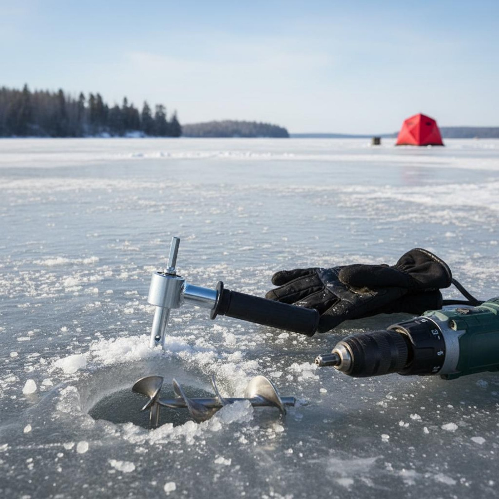 Ice Auger Drill Adapter Sturdy - Fishing Equipment review and price
