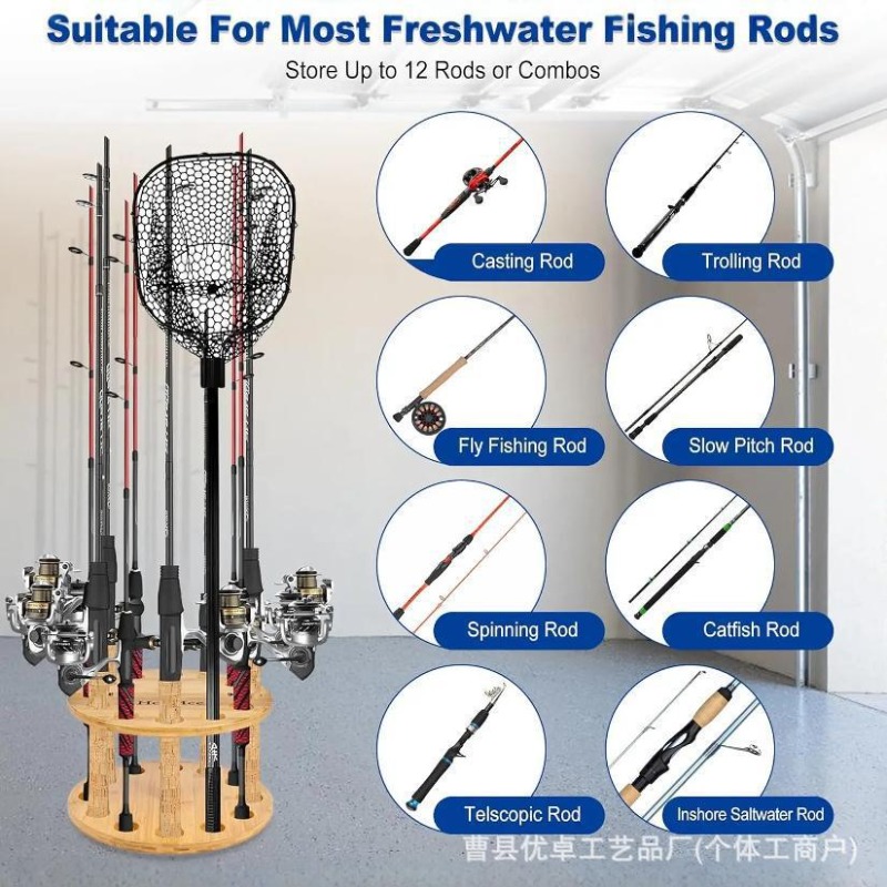 Round Solid Wood Fishing Rod S - Fishing Equipment Us review and price