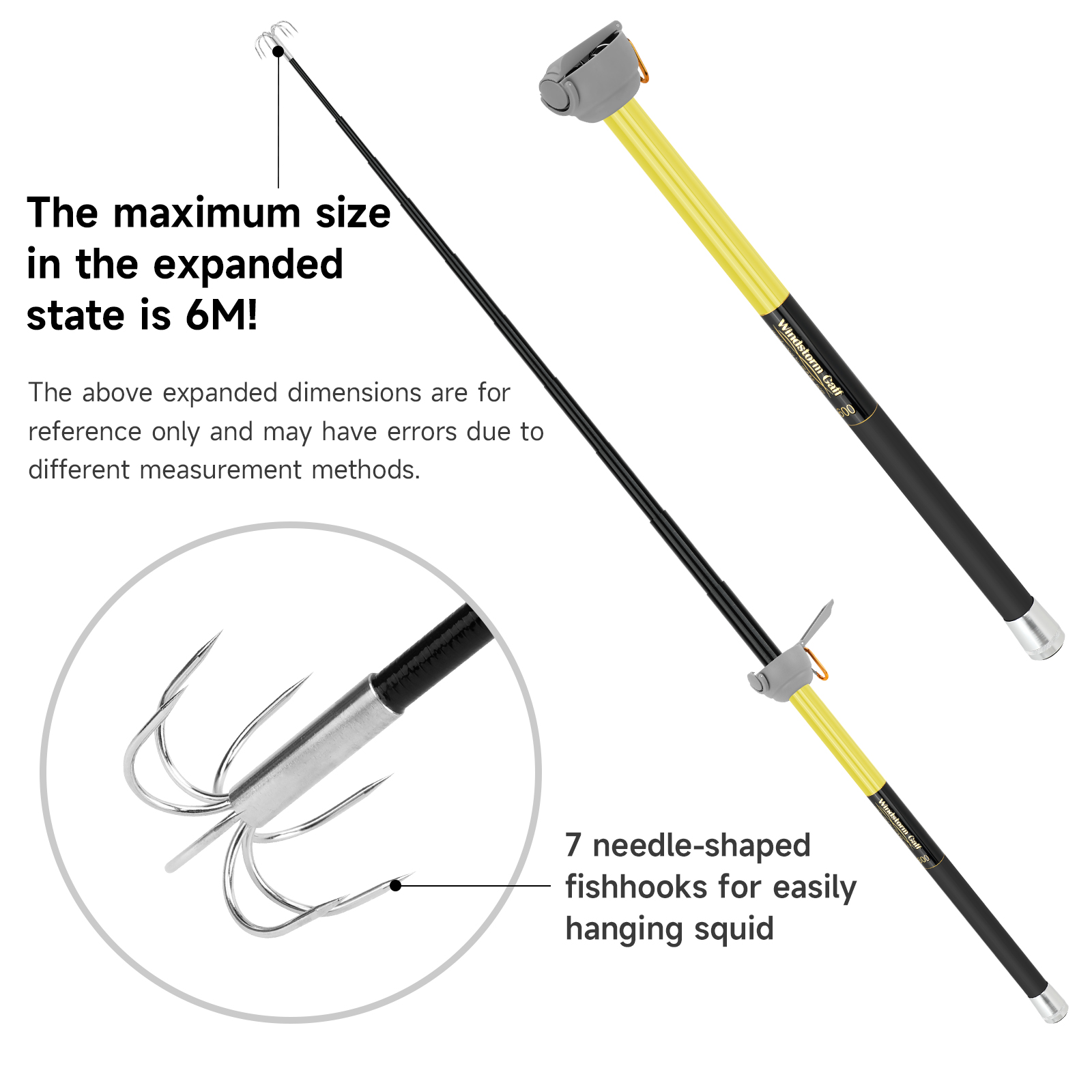 SANLIKE 6M Telescopic Squid Ro - Carbon Fishing Rod review and price