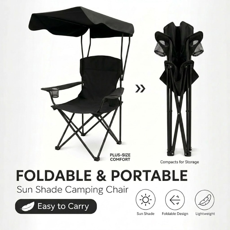 Outdoor Camping Chair With Awn - Fishing Equipment Us review and price