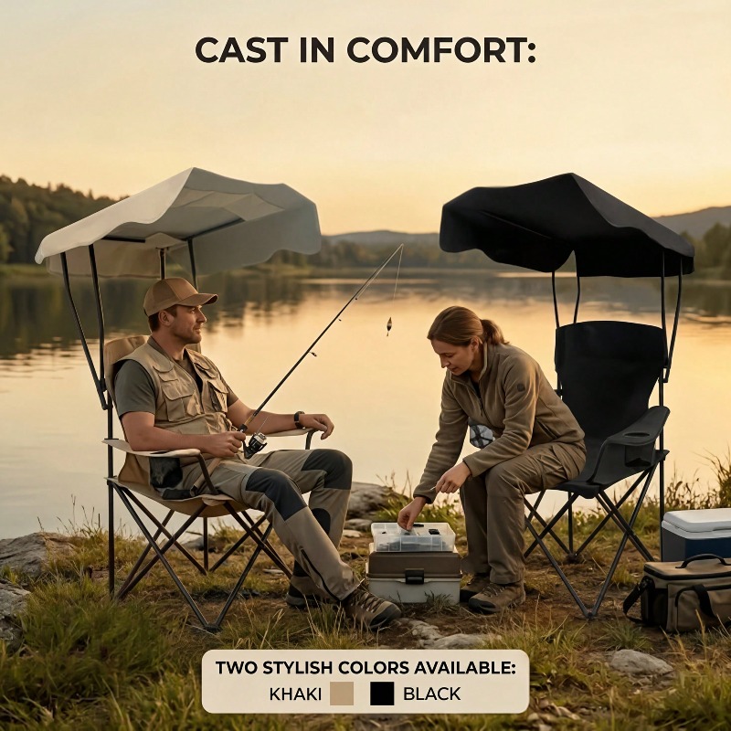 Outdoor Camping Chair With Awn - Fishing Equipment Us review and price