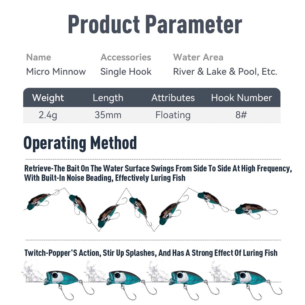 Kingdom Micro Floating Minnow  - Quality Fishing Equipment review and price